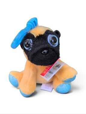 NWT Russ Li'l Peepers Cupcake Pug Plush Clip-On